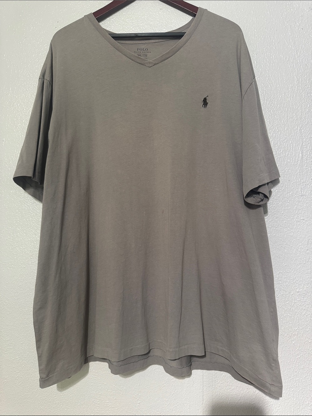 Polo Ralph Lauren Men's Classic V-Neck Short Sleeve T-Shirt Grey XXL